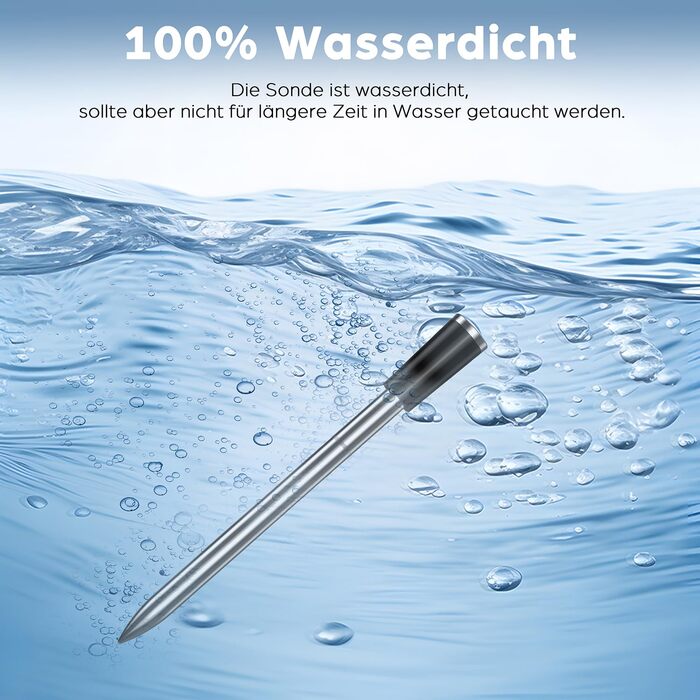 Бездротовий термометр для м'яса BFOUR 2025 з Bluetooth, подвійний сигнал, моніторинг через додаток, водонепроникний IP67, для гриля, печі, коптильні, ротатерії