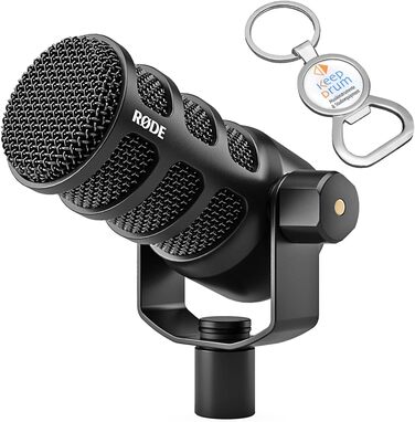 Мікрофон Rode PodMic USB/XLR для подкастів, мовлення, чорний + відкривачка keepdrum