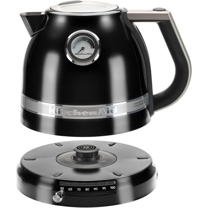 Електричний чайник KitchenAid 1.5L з регулюванням температури, фільтром від накипу та індикатором (Onyx Black)