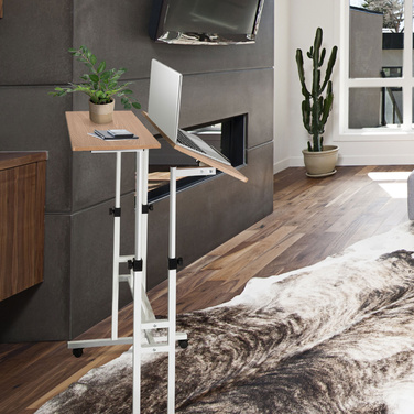 Робочий стіл / Комп'ютерний стіл СТАНЦІЯ I 80 x 60 см білий / дуб hjh OFFICE