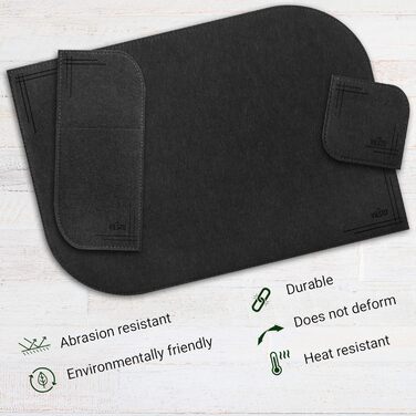 Набір килимків на стіл VILSTO, 18 шт., миючі, для посуду, столових приборів, декор кухні, зеленого кольору