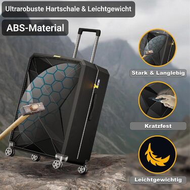 Набір валіз ONAIR 3 шт. (S, M, L) – чорний & золотий. Водовідштовхуюча жорстка оболонка, TSA-замок, тихі колеса, міцний ABS-пластик. Ідеально для подорожей.