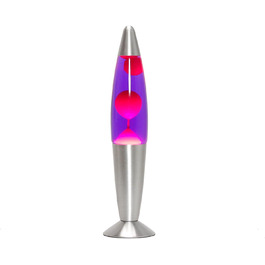 Лава лампа 36см червоно-фіолетовий Timmy G9 30 Вт з кабельним вимикачем Подарункова ідея Різдво в комплекті з лампочкою Лампа Magma червоний, фіолетовий, сріблястий