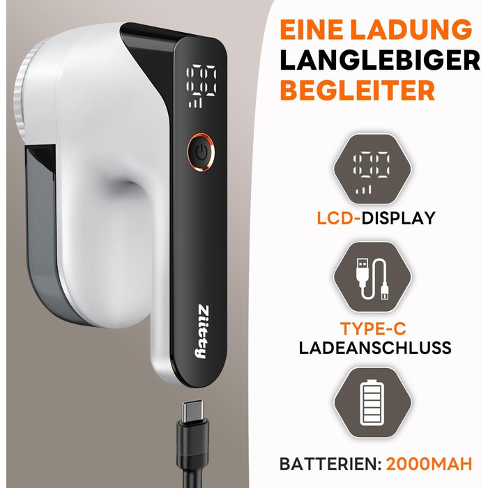 Електричний видальник ворсу Ziitty: 3 режими, 6 лез, для різних тканин. Ідеально для сім'ї