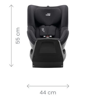 Автокрісло BRITAX RMER DUALFIX PLUS, включаючи вкладиш для новонароджених та ISOFIX, для дітей від 40-105 см (i-Size), народження - 4 роки, (Space Black)