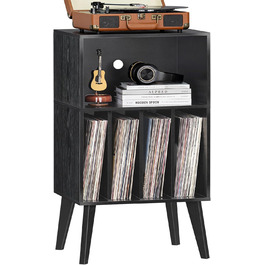 Стійка для програвача вінілу на 160 платівок, органайзер для вінілових платівок, ретро стиль, білий (чорний)