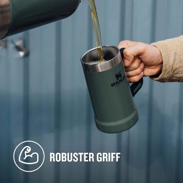 Термокружка Stanley Adventure Vacuum Stein 709 мл, зелений Hammertone - зберігає холод до 7 годин