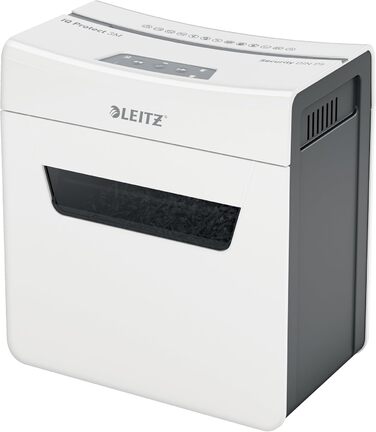 Leitz IQ 10X Premium Protect: Шредер для документів, 18л, 3 листи, мікроріз, для офісу та дому, білий