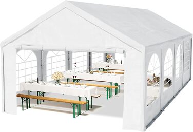 Павільйон-намет TOOLPORT 4x8 м, білий, водонепроникний, для вечірок та саду