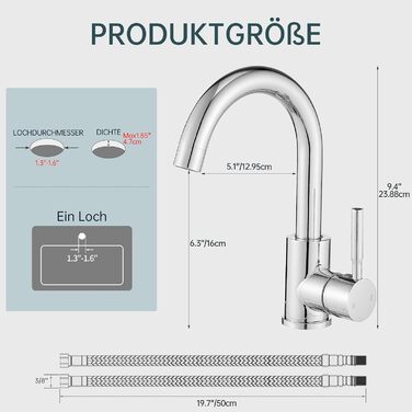 Змішувач для ванної кімнати Fransiton Bad Hoch, водозберігаючий, хром