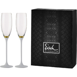 Келихи для крижаного шампанського ексклюзивне золотисто-біле шампанське - 2 шт. и в подарунковій коробці