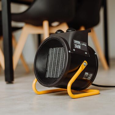 Електричний обігрівач-вентилятор Lehmann Thermoventilator | 3000 Вт | 3 режими | термостат | нахил | ручка для перенесення | для невеликих приміщень