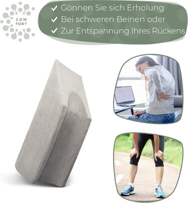 Піднімна подушка для ніг Well B4: підтримка ніг та колін, для лікування вен, сіра