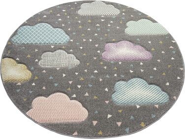 Килимок Dream Дитячий килимок Хмара Дитячий килимок в кольорі Сірий Блакитний Рожевий Розмір 80х150 см (140х200 см)
