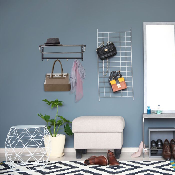 Настінна вішалка Relaxdays з полицею