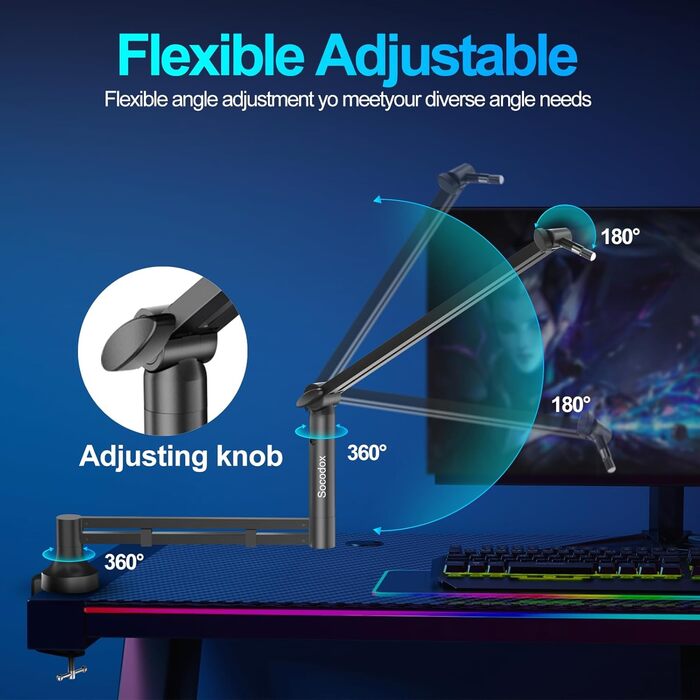 Стійка для мікрофона Low Profile з кріпленням до столу (7 см), адаптери 3/8