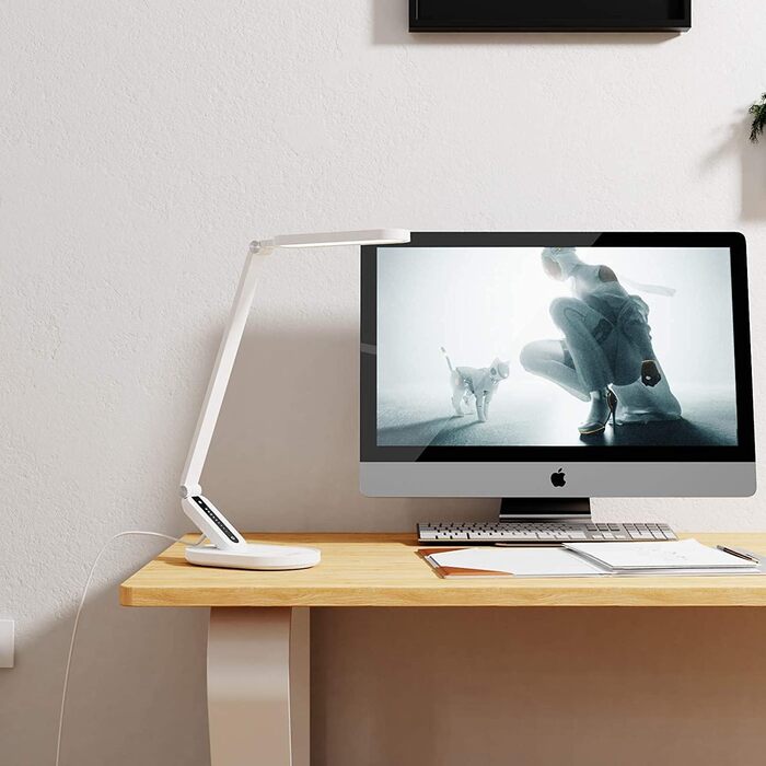 Стійлампа JKSWT для догляду за очима: диммирувана, 5 режимів кольору, 72 LED, USB-порт, сенсорне керування, функція пам'яті