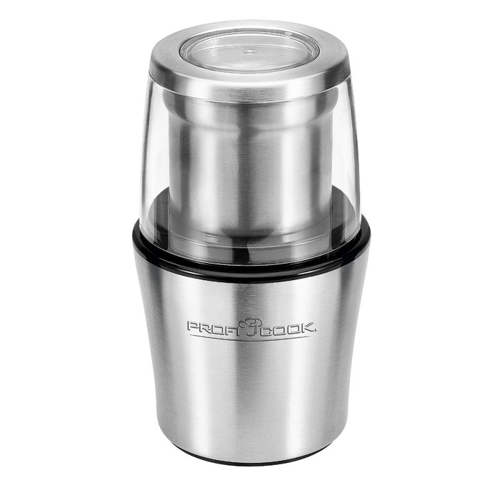ProfiCook Kaffeeschlagwerk PC-KSW 1021 N: Електричний подрібнювач для кави та спецій, нержавіюча сталь, 200 Вт, імпульсний режим