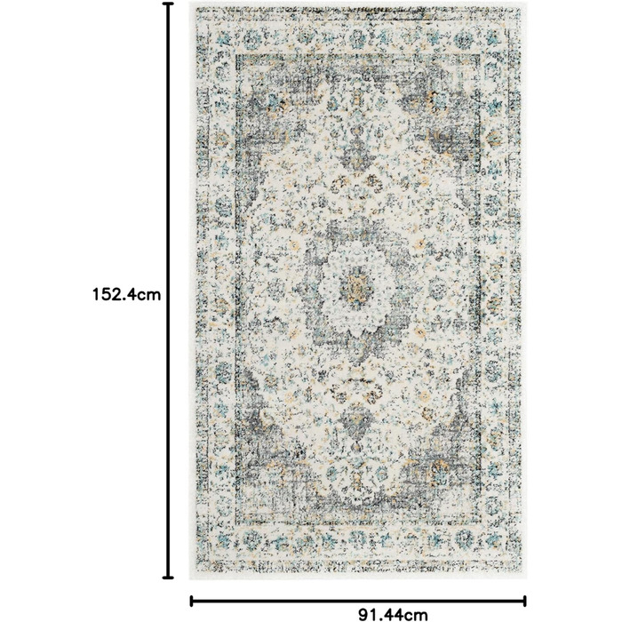 Килим SAFAVIEH Traditional - колекція Evoke, короткий ворс, сірий/золотий, 9152 см