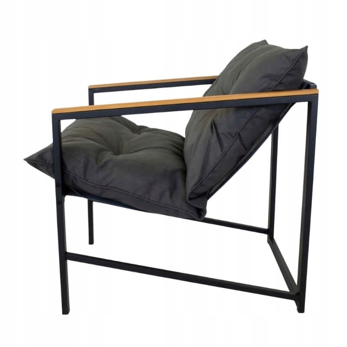 Комплект садових меблів Escal, метал, чорний, 4 предмети