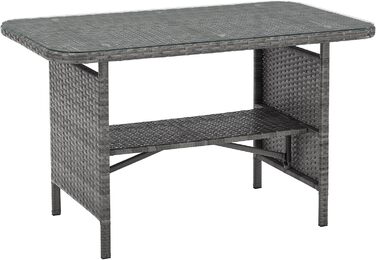 Садовий набір SVITA Dallas з поліротангу 4 предмети: 2 крісла, диван на 2 місця, стіл - Сірий