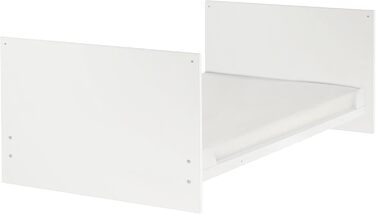 Дитяче ліжко-гойдалка Roba 'Антон' біле, з пеленальним столиком, 2 дверцята та 1 полиця, висота пеленального столику 90 см