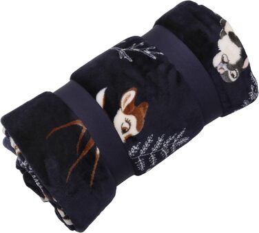 Ковдра Thumper Disney Disney Navy Blue/Sherpa 120x150 см, Oeko-TEX