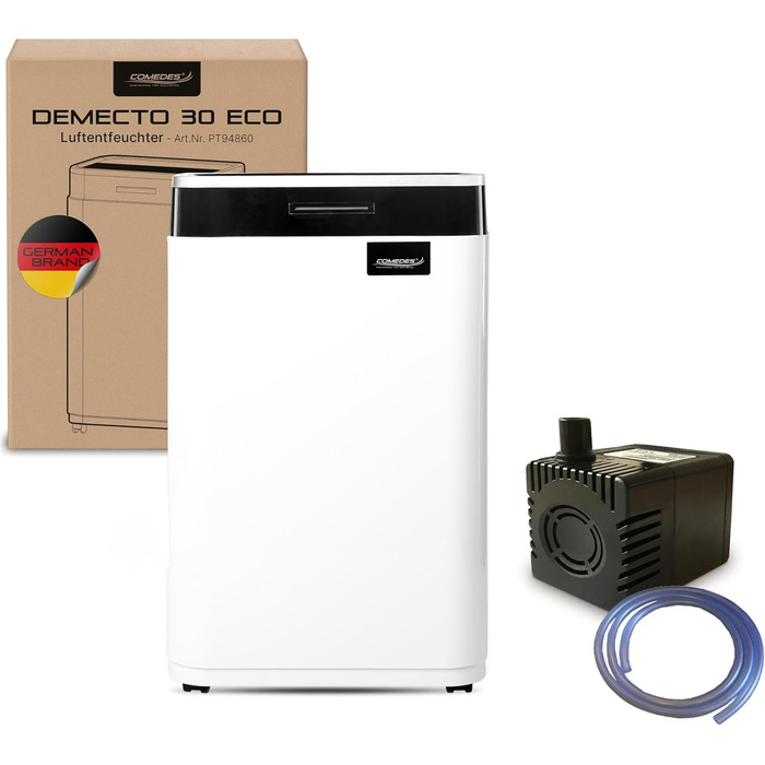 Вологопоглинач Comedes Demecto 30 Eco з помпою (25л/24г) для дому та підвалу до 100м²