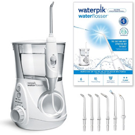 Waterpik Ultra Professional: Іригатор для порожнини рота, 6 насадок, 10 режимів, білий