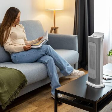 Керамичний обігрівач Cecotec Ready Warm 10100 Smart Ceramic: 2200W, LED, 3 режими, термостат, захист від перекидання та перегріву, осциляція, білий