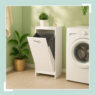 Шафа для білизни Relaxdays з місткістю 48 літрів та мішком для білизни