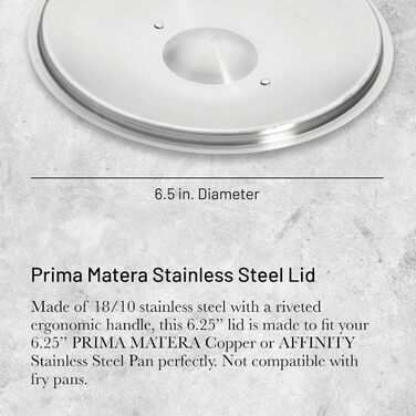 Кришка з нержавіючої сталі De Buyer з чавунною ручкою, діаметр 16 см, срібляста (3709.16N)