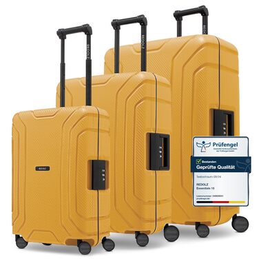 Набір валіз REDOLZ Hartschalen 3-в-1 (L/M/S) з TSA-замком | Жовтий | З поліпропілену | 75/65/55 см
