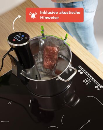 Набір для приготування су-від KitchenBrothers: су-від паличка, таймер, 1200W, чорний (без аксесуарів)