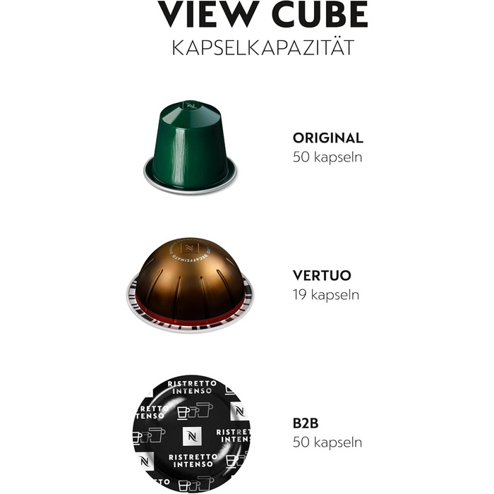 Контейнер для капсул Nespresso VIEW Cube - стильна та зручна організація капсул кави (50 шт.)