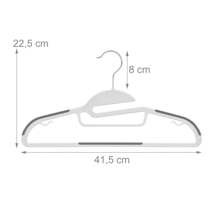 Набір гумових вішалок для одягу Relaxdays