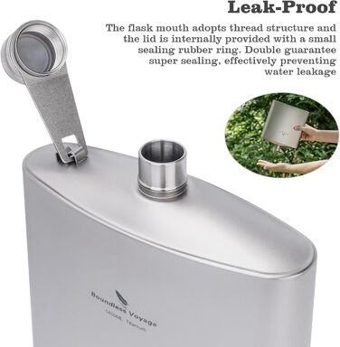 iBasingo Титанова фляга-термос 1.4л (49oz) для кемпінгу, туризму, Bushcraft. Легка, з міцним кришкою та воронкою.