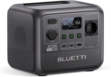 Портативна електростанція BLUETTI AC50B: 448Wh LiFePO4, 700W, USB-C PD 65W, для кемпінгу та подорожей