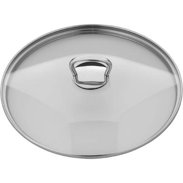 Кришка для сковороди та каструлі WMF 24 см, термостійке скло з металевою ручкою, підходить для посудомийки