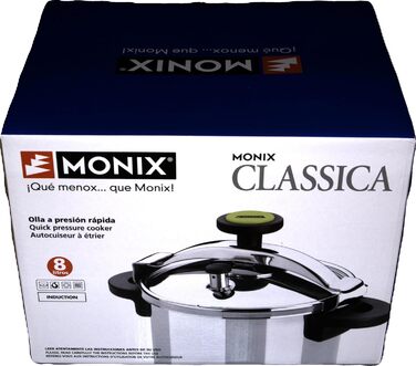 Скороварка Monix Classica Traditional 8 л, нержавіюча сталь, срібло