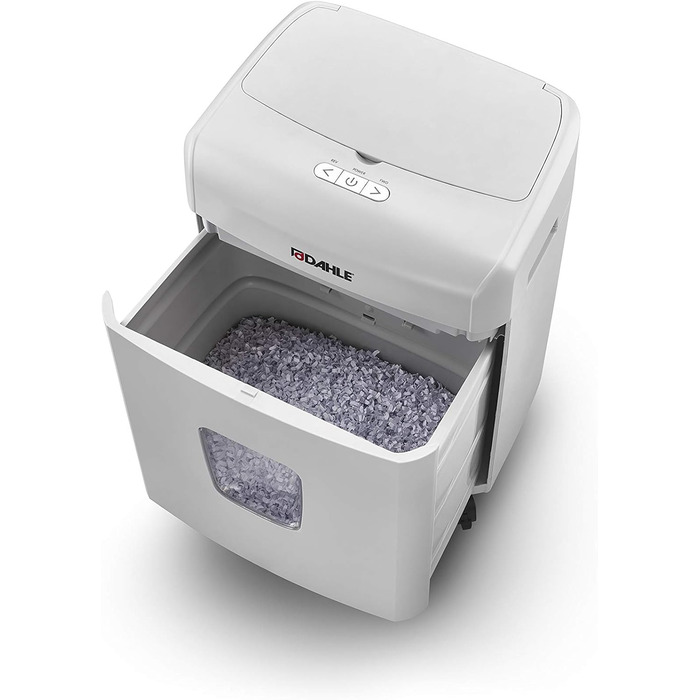 Шредер Dahle ShredMATIC 90 з автоподачею паперу (90 аркушів, P-4, шредер частинами, без масла та обслуговування, автоматичний втягувач) світло-сірий/сірий, рівень безпеки P4, 90 аркушів