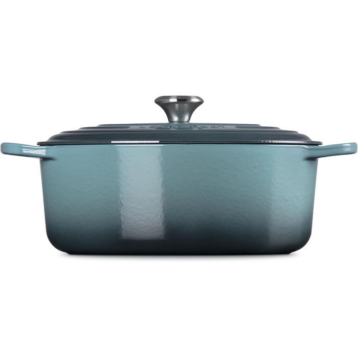 Le Creuset Signature Братер з чавуну з кришкою, овальний, 31 см, 8.9 л, для всіх типів плит, включаючи індукційну, вишневий