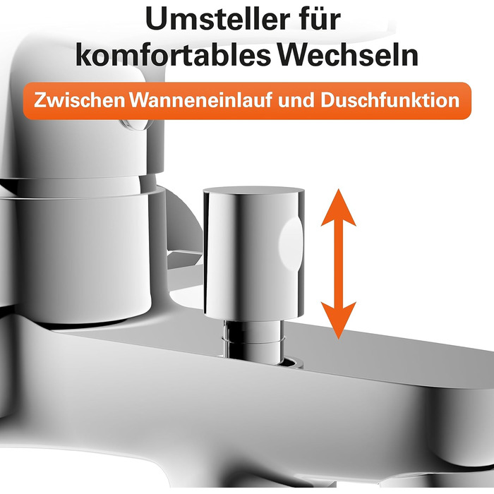 Змішувач для ванни EISL CLAUDIO з душовим підключенням, хром, однорідний, NI023CALCR