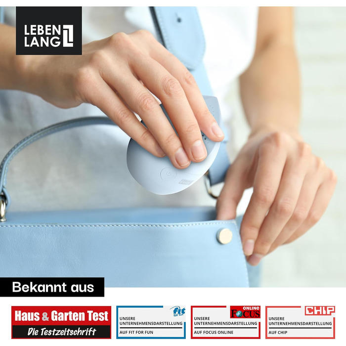 Електричний міні-фільтр для одягу LEBENLANG - з запасними лезами та пензликом для чищення | Видалення ворсу та пуху | Підходить для вовняних виробів (Блакитний, 400mAh)