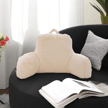 Подушка-іграшка Holawakaka зі штучним хутром, кролячий пух, подушка для читання, для дорослих, підлітків та дітей, для підтримки спини, шиї, попереку та стегон
