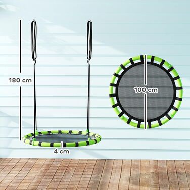 Шоукель AIYAPLAY Ø100 см, регульована висота, до 150 кг, довговічна, стійка до погодних умов, для дітей та дорослих (Outdoor/Indoor)