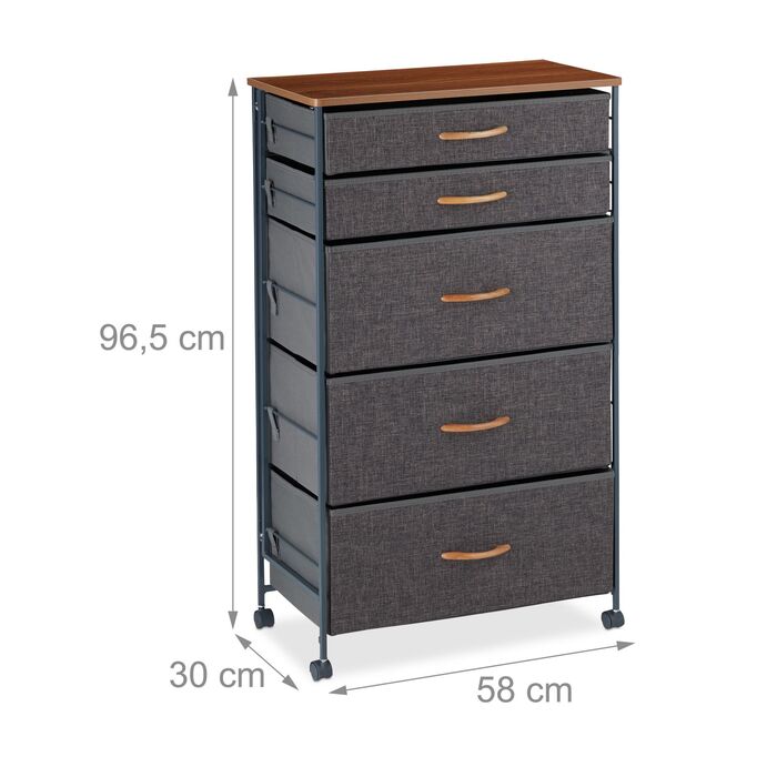 Шафа-тумбочка Relaxdays на колесах