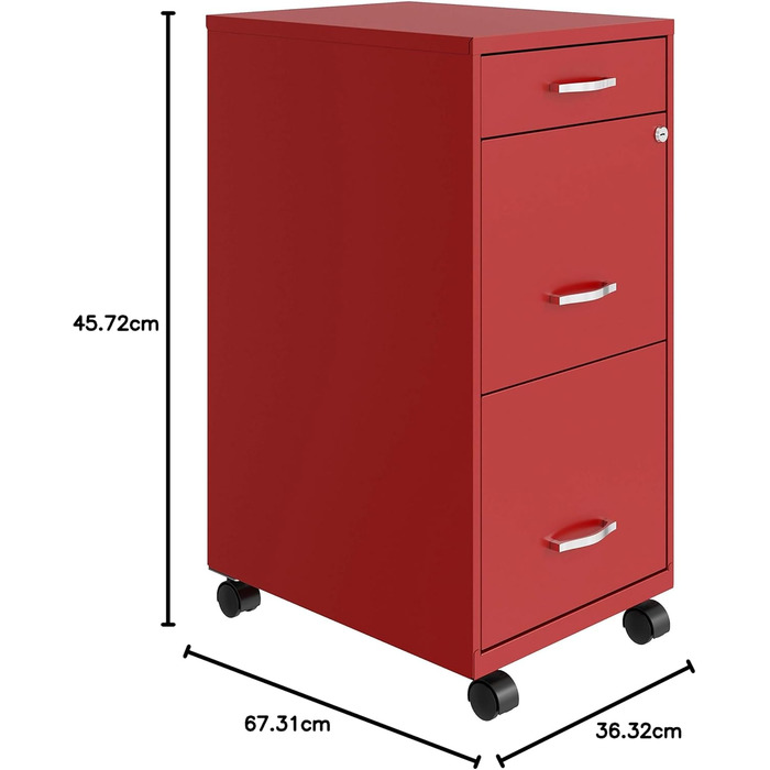 Шафа для документів Lorell LYS SOHO Box з 3 висувними ящиками, 67.3 x 36.3 x 45.7 см, білий колір