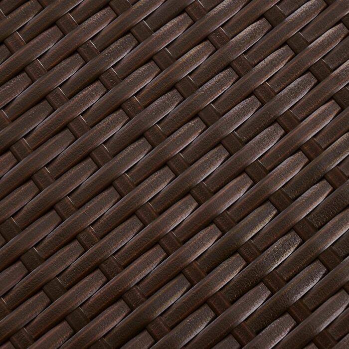 Набір садових меблів Yaheetech з поліротангу для балкона та саду: стіл та 2 крісла з подушками, коричневий