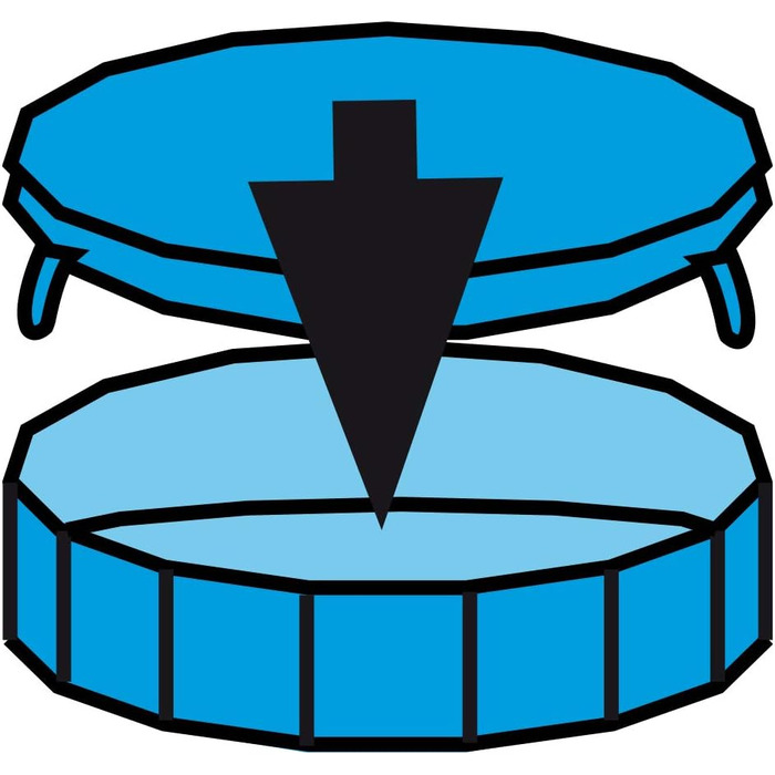 Водонепроникна кришка для басейну для собак, ПВХ, кругла